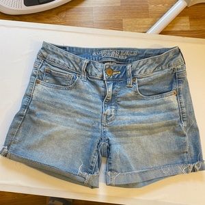 AEO Acid Wash Midi Shorts